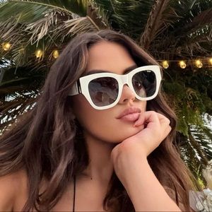NWT Quay After Hours Luxe White Polarized Sunglasses